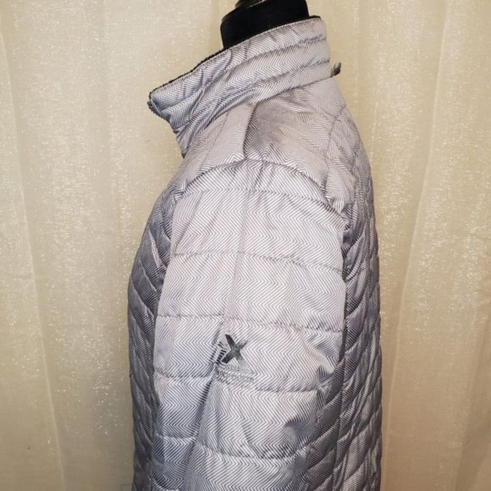 ZEROXPOSUR Women's Puffer Zip Up Jacket, Medium, Black & Gray - Picture 8 of 14